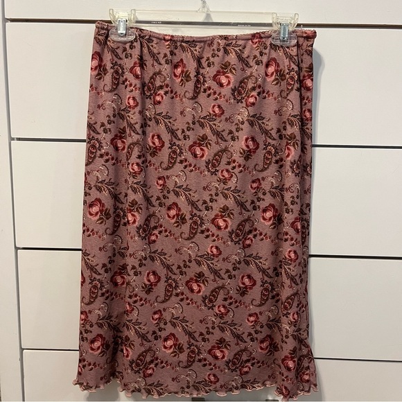 Y2K Pink Floral Midi Skirt - Picture 3 of 4